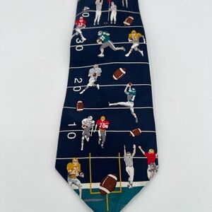 Football Themed Necktie Silk